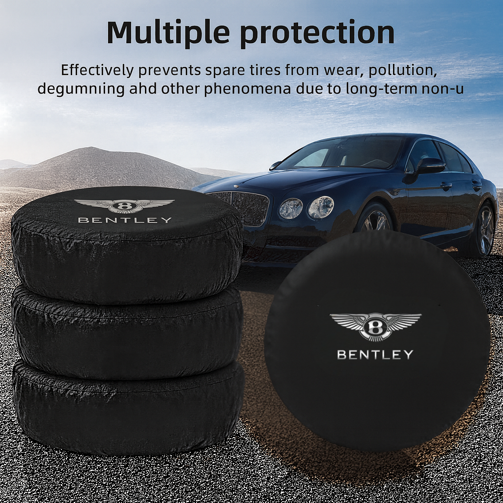 Bentley Tire Cover – Elegant Waterproof Protector | Premium Luxury Car Wheel Cover with Logo
