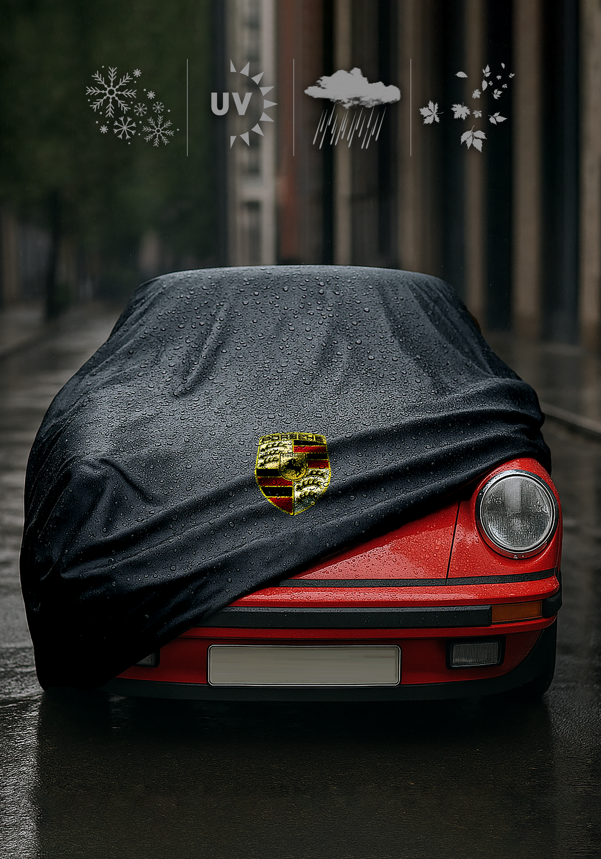 PORSCHE 911 CABRIOLET TYPE 930 87-89 Waterproof Car Cover Custom Fit