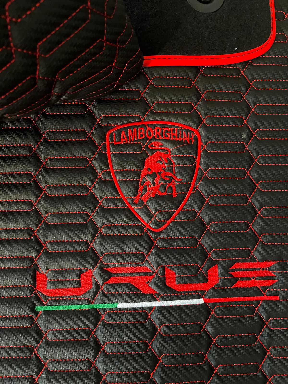 For Lamborghini URUS Car Floor Mats with Trunk Mat Custom fit Leather for all URUS Model Waterproof Carpet Liner and 2 Pillow