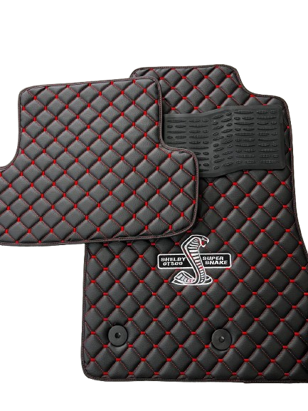 For Shelby GT500 Supersnake Car Floor Mats Custom fit Leather for all Shelby GT500 Supersnake Model Waterproof Carpet Liner