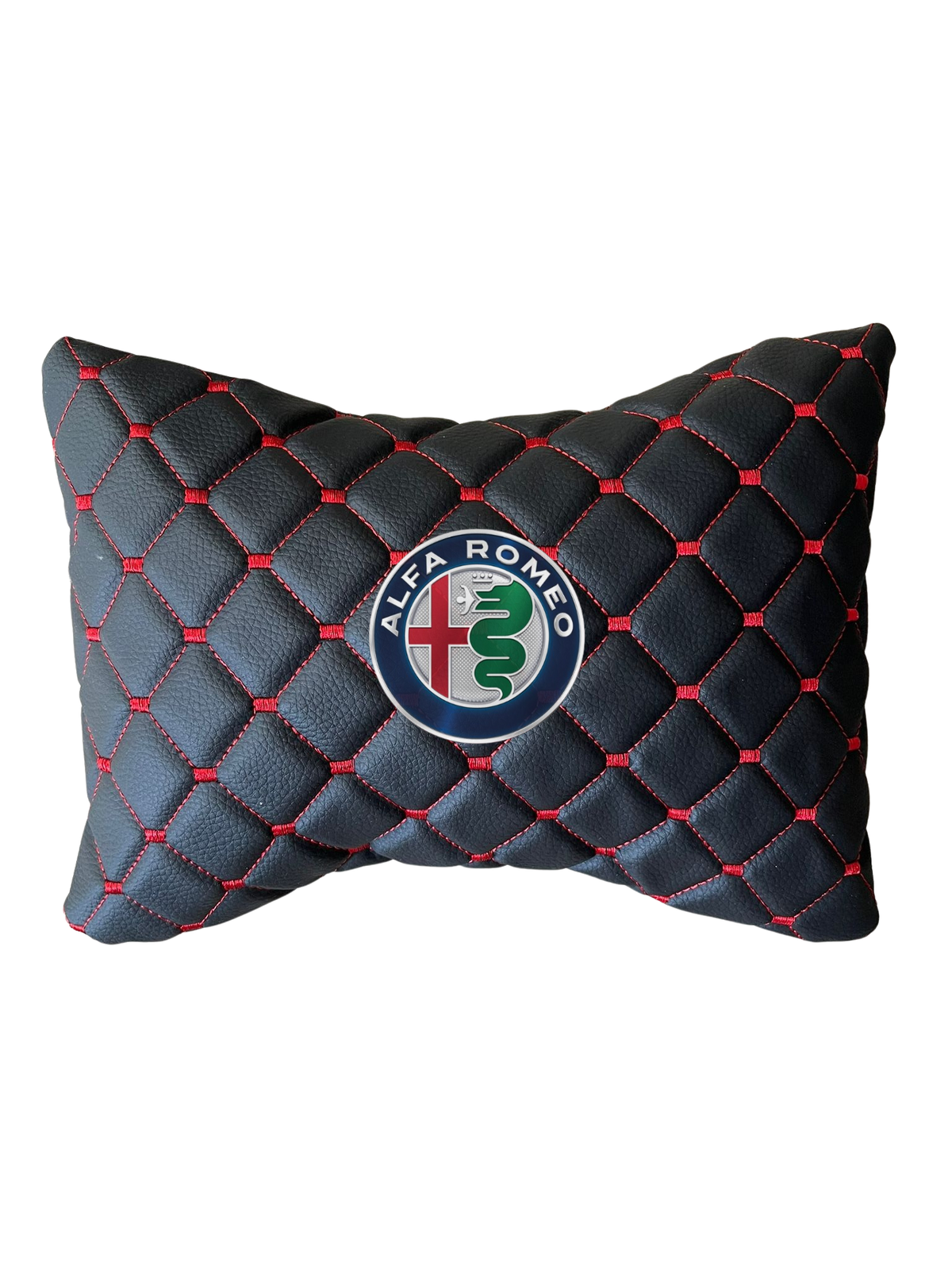 2 PCS Leather Car Neck Pillow Compatible with All Alfa Romeo Model