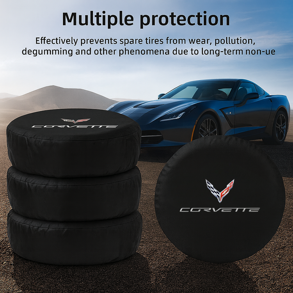 Corvette Tire Cover – Premium Waterproof Wheel Protector | American Muscle Car Style & UV Protection