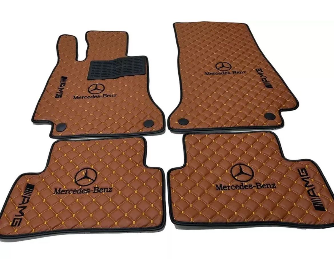 For Mercedes Benz AMG Car Floor Mats Custom fit Leather for all Mercedes AMG Model Waterproof Carpet Liner