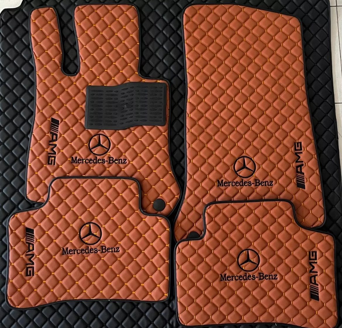 For Mercedes Benz GLE450 Car Floor Mats Custom fit Leather for all Mercedes Benz Model Waterproof Carpet Liner