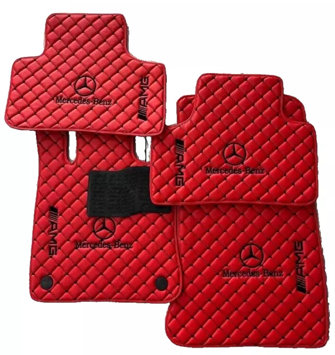 For Mercedes Benz AMG Car Floor Mats Custom fit Leather for all Mercedes AMG Model Waterproof Carpet Liner