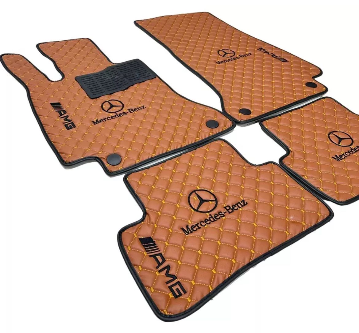 For Mercedes Benz AMG Car Floor Mats Custom fit Leather for all Mercedes AMG Model Waterproof Carpet Liner