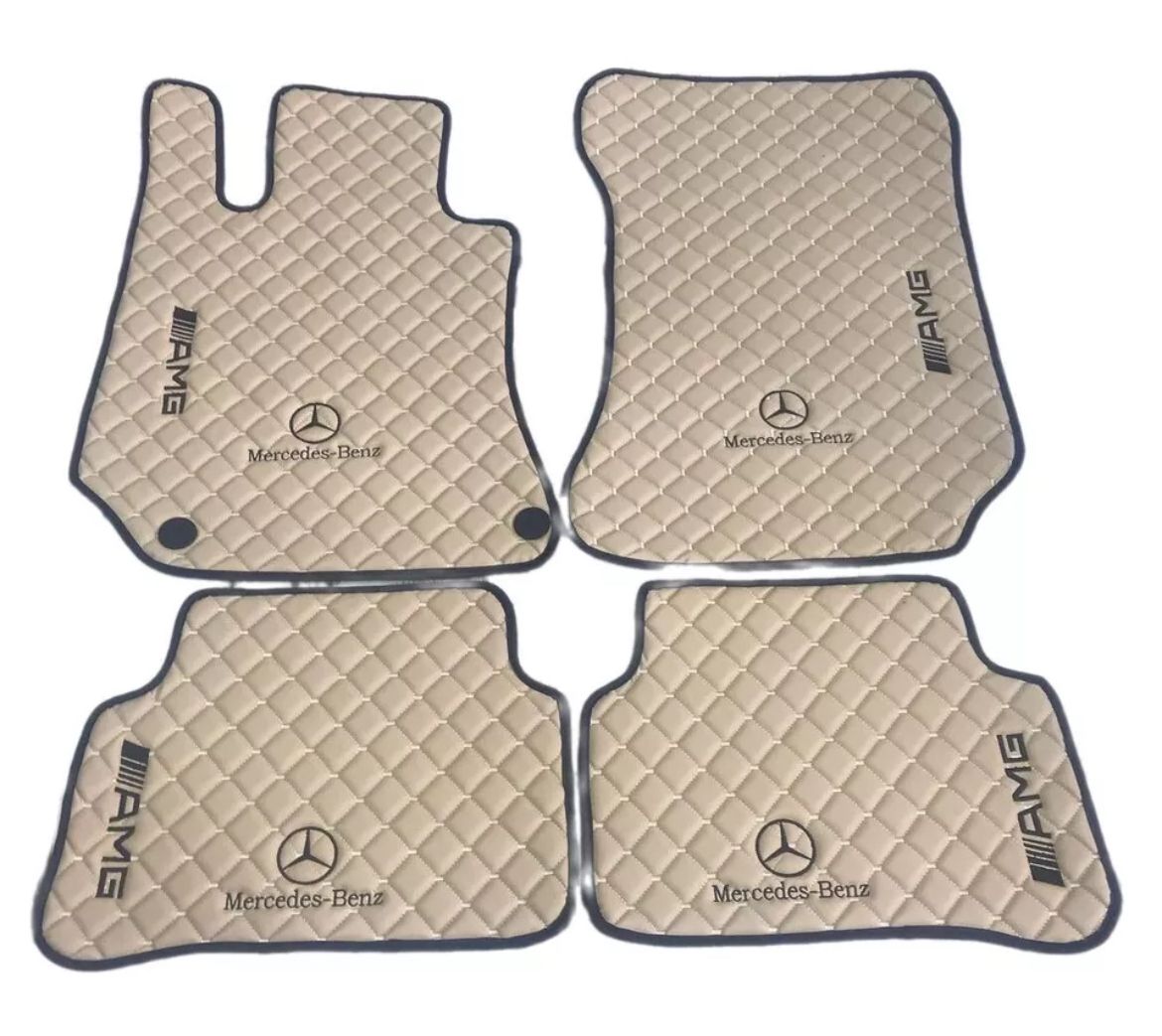 For Mercedes Benz AMG Car Floor Mats Custom fit Leather for all Mercedes AMG Model Waterproof Carpet Liner