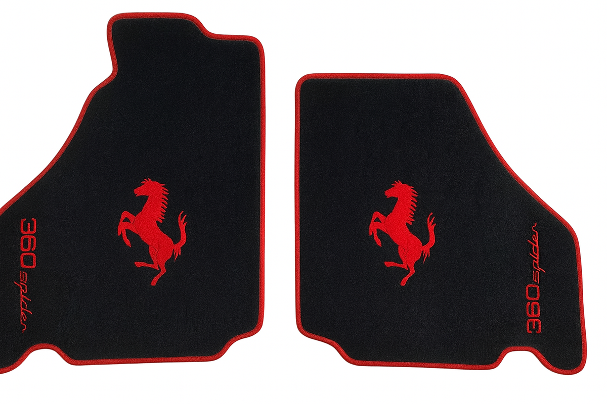 For all Ferrari 360 Spider (1999-2005) Carpet Car Floor Mats for all 360 Spider Carpet Liner