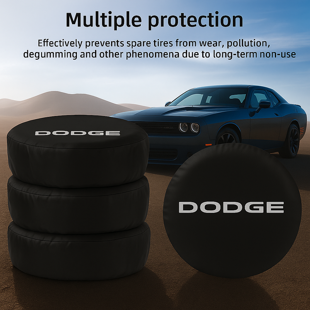 Dodge Tire Cover – Premium Waterproof Wheel Protector | American Muscle Performance & UV Protection