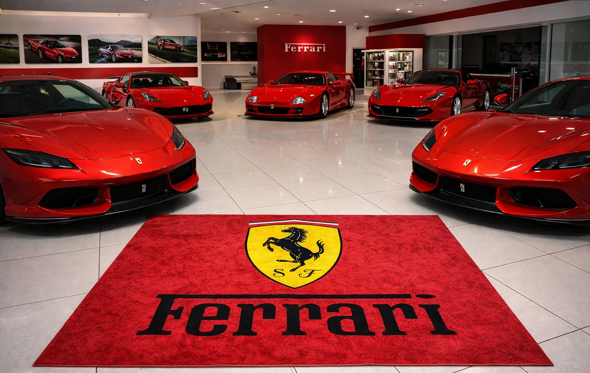 Ferrari Luxury Rug 59.1 × 86.6 inch Home, Garage & Display Carpet