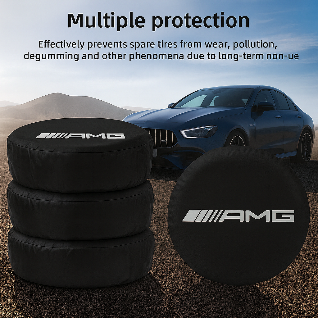 Mercedes AMG Tire Cover – Waterproof & UV-Resistant Car Wheel Protector | Elegant Mercedes-Benz AMG Design
