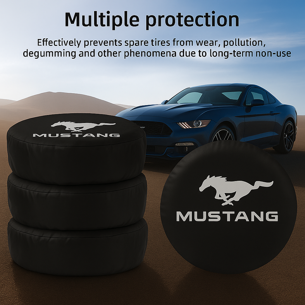 Mustang Tire Cover – Classic Muscle Car Protection | Waterproof & Durable with Mustang Logo