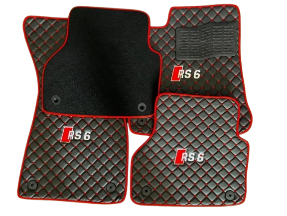 For Audi RS6 Car Floor Mats Custom fit Leather for all Audi RS6 Model Waterproof Carpet Liner