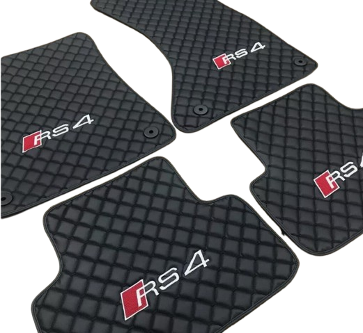 For Audi RS4 Car Floor Mats Custom fit Leather for all Audi RS4 Model Waterproof Carpet Liner