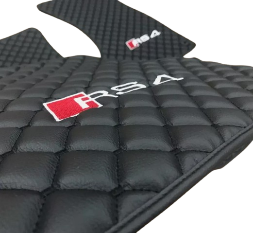 For Audi RS4 Car Floor Mats Custom fit Leather for all Audi RS4 Model Waterproof Carpet Liner