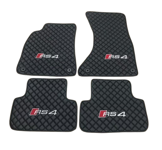 For Audi RS4 Car Floor Mats Custom fit Leather for all Audi RS4 Model Waterproof Carpet Liner