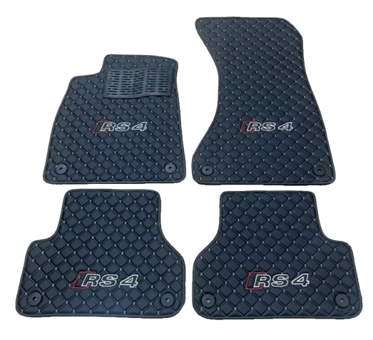 For Audi RS4 Car Floor Mats Custom fit Leather for all Audi RS4 Model Waterproof Carpet Liner