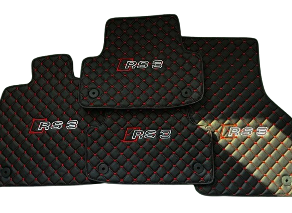 For Audi RS3 Car Floor Mats Custom fit Leather for all Audi RS3 Model Waterproof Carpet Liner