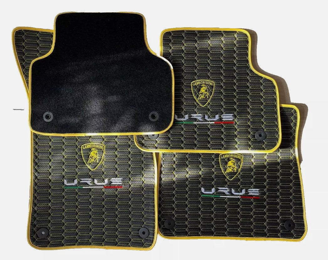 For Lamborghini URUS Car Floor Mats Custom fit Leather for all URUS Model Waterproof Carpet Liner With 2 Pillow