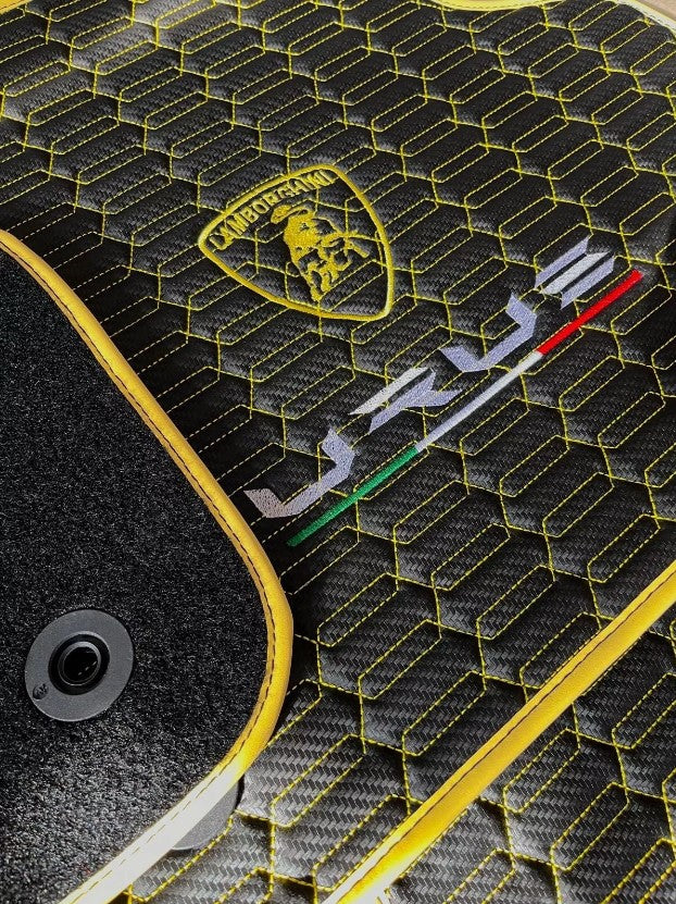 For Lamborghini URUS Car Floor Mats Custom fit Leather for all URUS Model Waterproof Carpet Liner With 2 Pillow