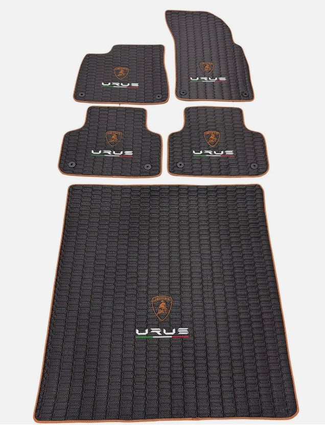 For Lamborghini URUS Car Floor Mats and Trunk mat Custom fit Leather for all URUS Model Waterproof Carpet Liner and Trunk mat