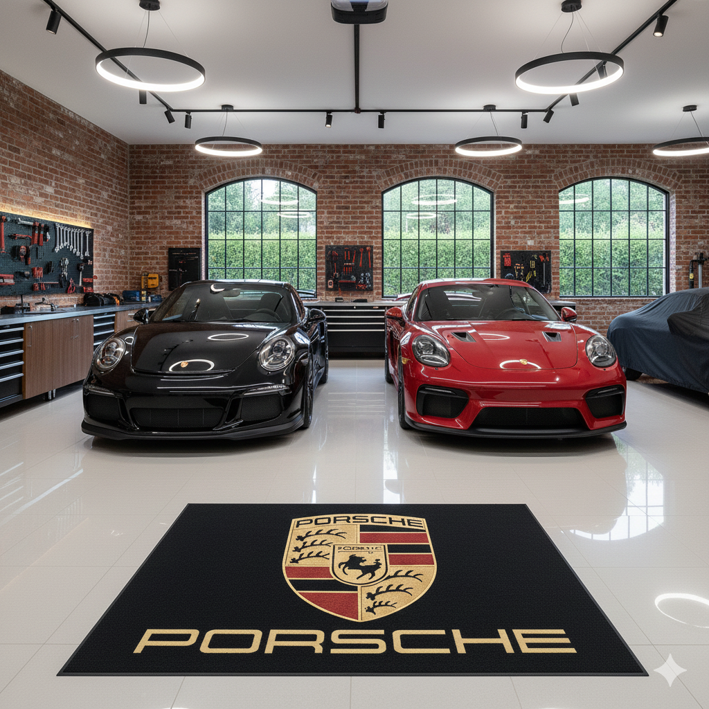Porsche Luxury Rug 59.1 × 86.6 inch Home, Garage & Display Carpet
