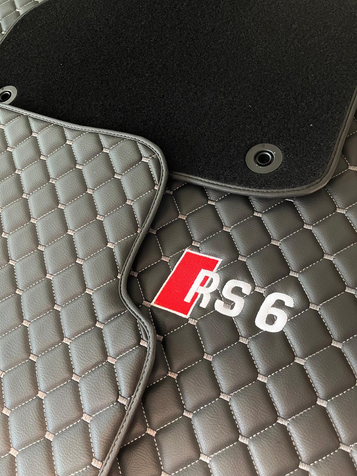 For Audi RS6 Car Floor Mats Custom fit Leather for all Audi RS6 Model Waterproof Carpet Liner
