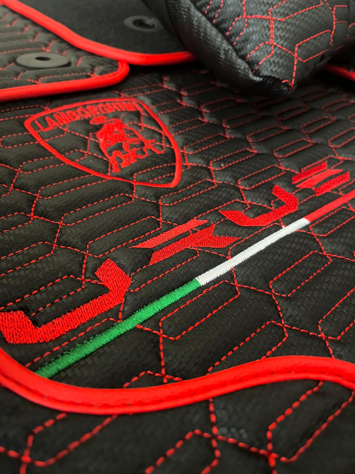 For Lamborghini URUS Car Floor Mats with Trunk Mat Custom fit Leather for all URUS Model Waterproof Carpet Liner and 2 Pillow