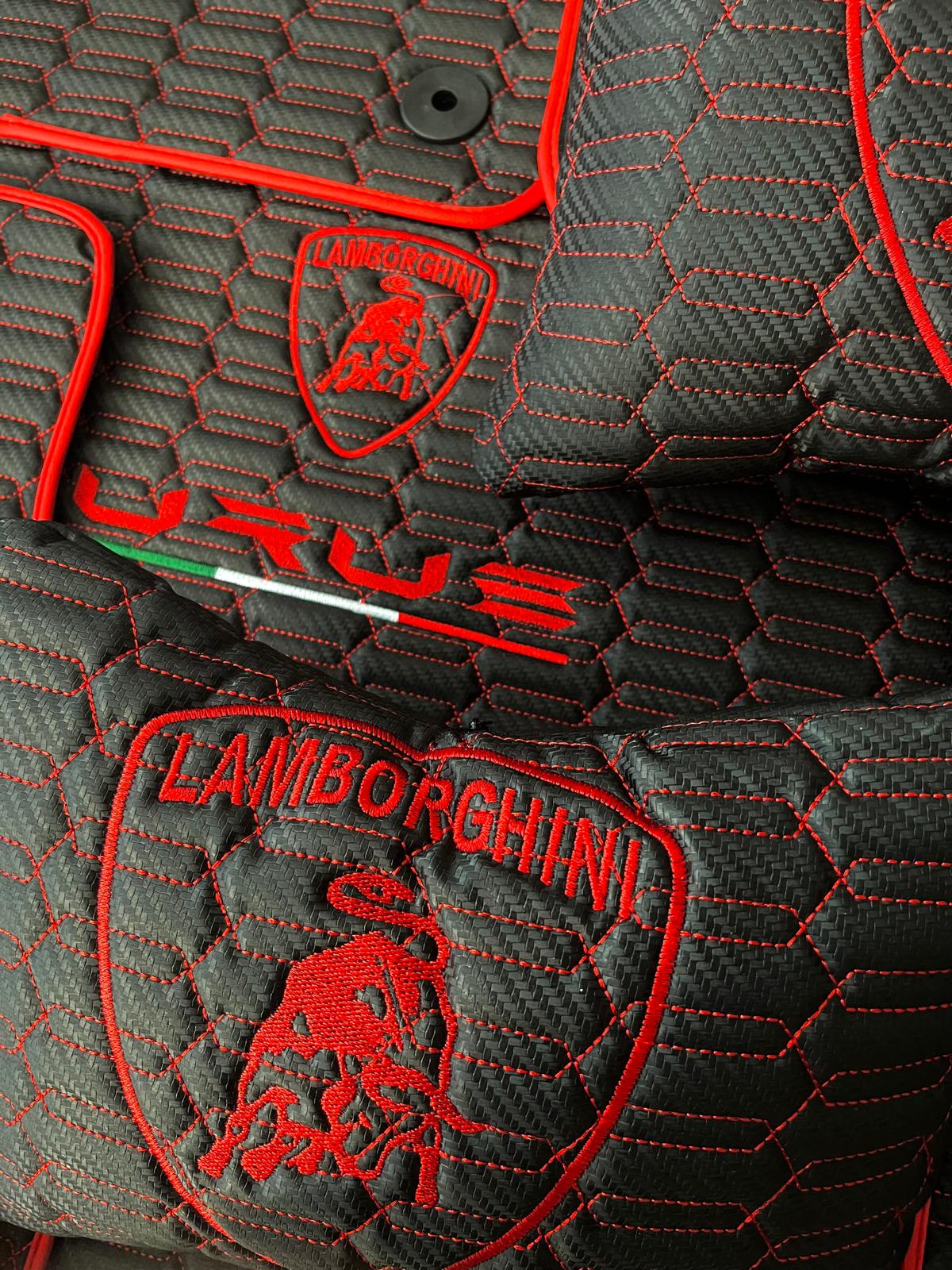 For Lamborghini URUS Car Floor Mats with Trunk Mat Custom fit Leather for all URUS Model Waterproof Carpet Liner and 2 Pillow