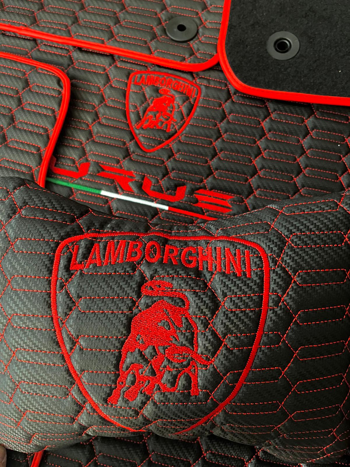 For Lamborghini URUS Car Floor Mats with Trunk Mat Custom fit Leather for all URUS Model Waterproof Carpet Liner and 2 Pillow