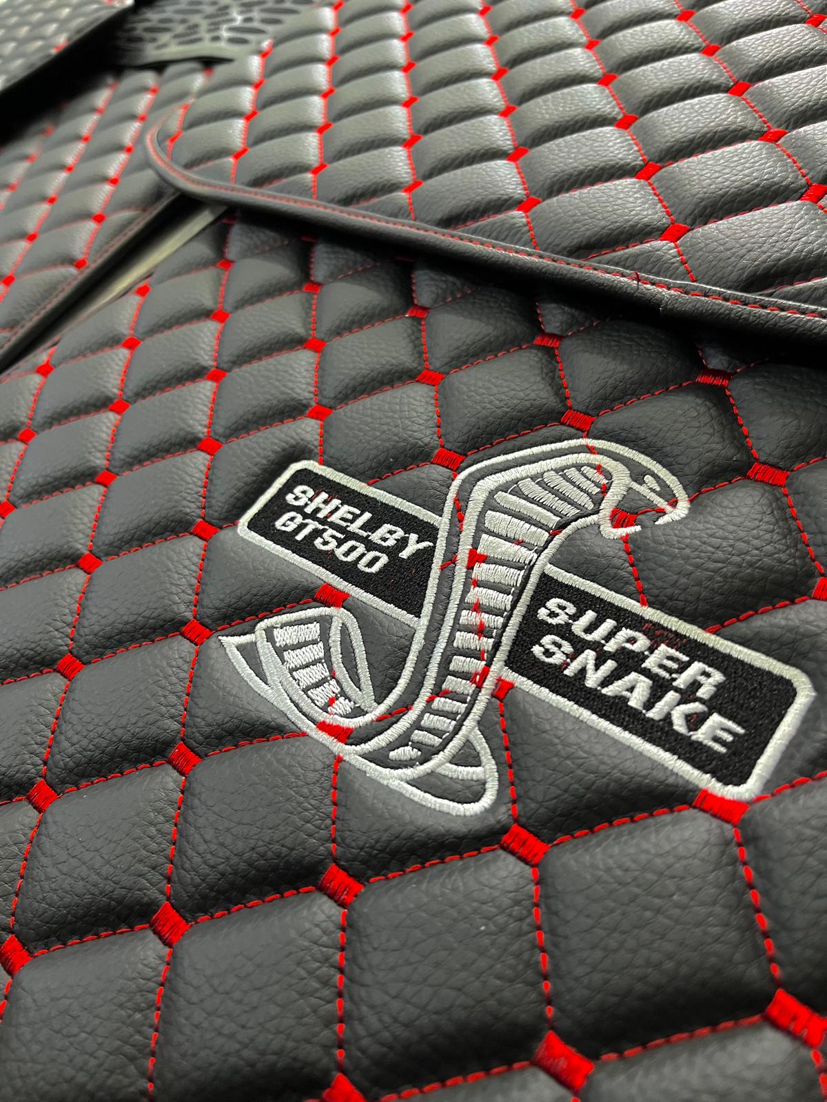 For Shelby GT500 Supersnake Car Floor Mats Custom fit Leather for all Shelby GT500 Supersnake Model Waterproof Carpet Liner