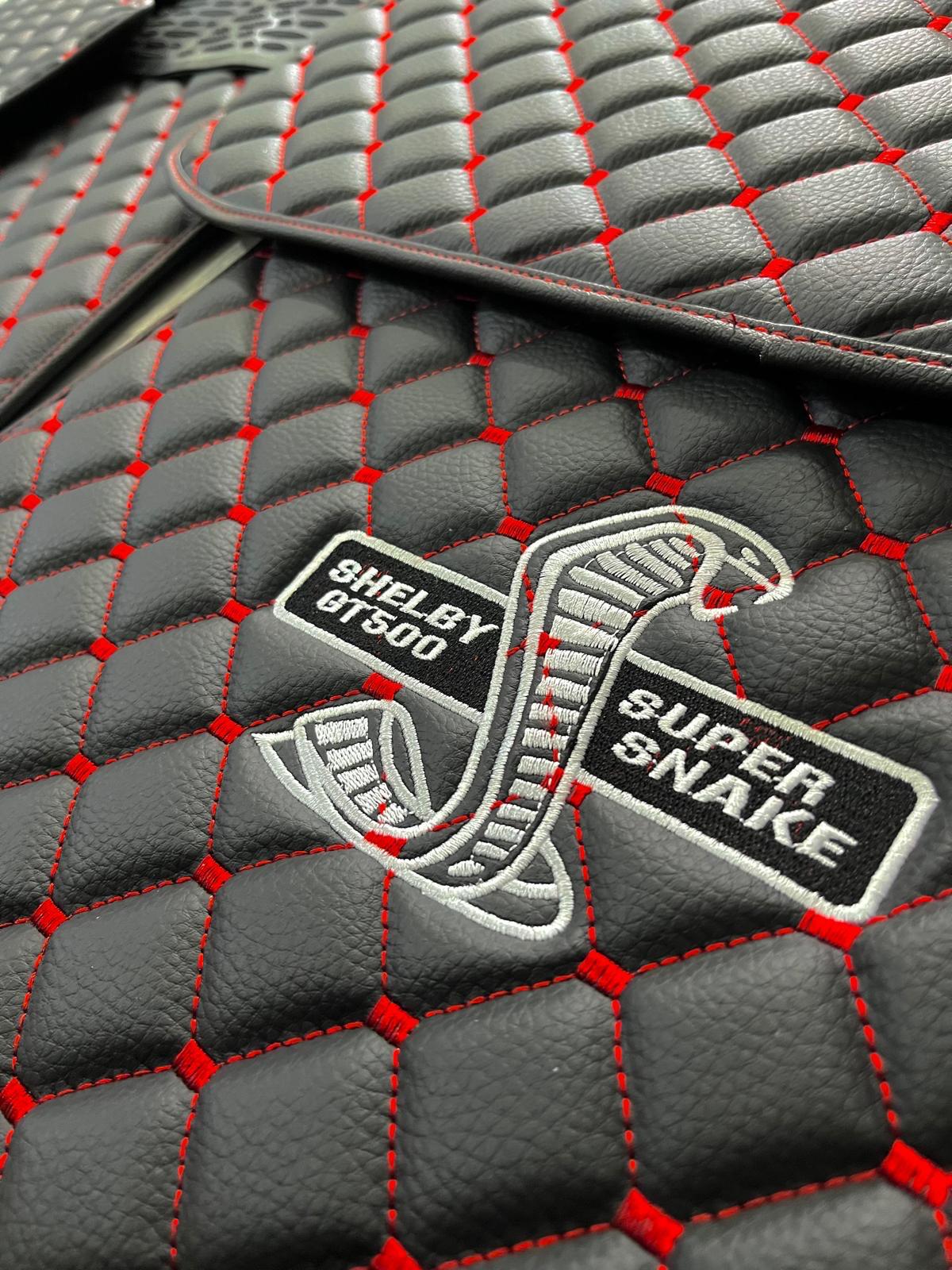 For Shelby GT500 Supersnake Car Floor Mats Custom fit Leather for all Shelby GT500 Supersnake Model Waterproof Carpet Liner
