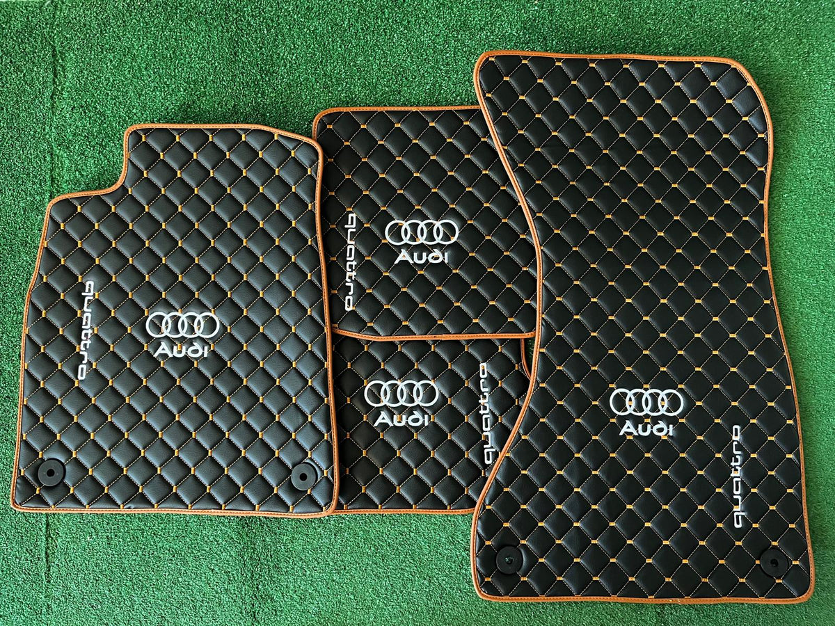 For Audi Quattro Car Floor Mats Custom fit Leather for all Audi Model Waterproof Carpet Liner