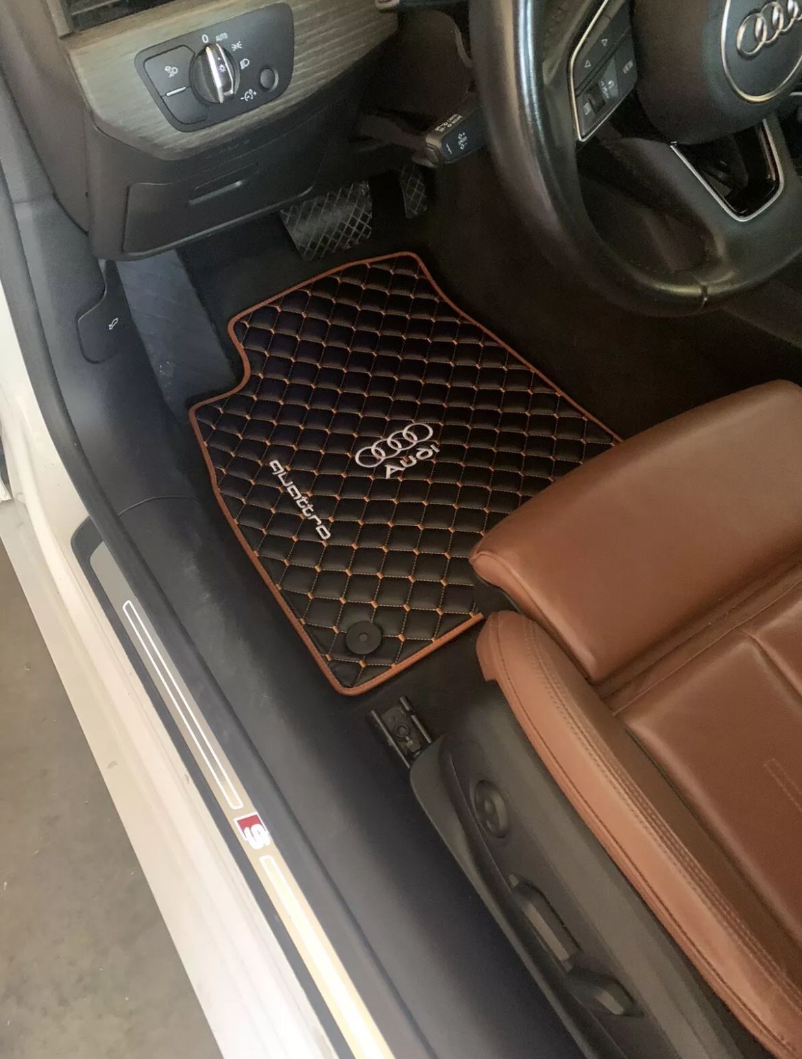 For Audi Quattro Car Floor Mats Custom fit Leather for all Audi Model Waterproof Carpet Liner