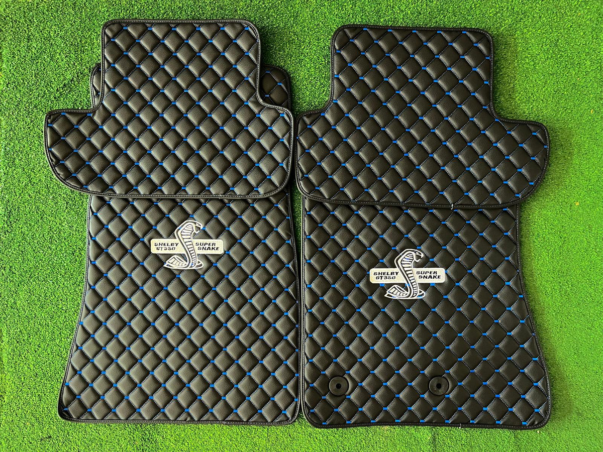 For Shelby GT350 Supersnake Car Floor Mats Custom fit Leather for all Shelby GT350 Model Waterproof Carpet Liner