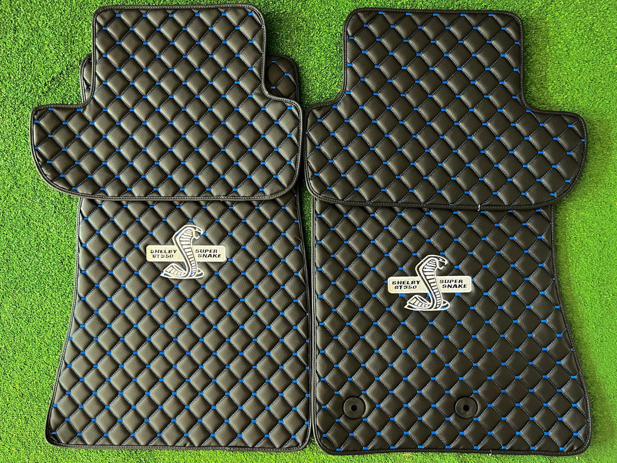 For Shelby GT350 Supersnake Car Floor Mats Custom fit Leather for all Shelby GT350 Model Waterproof Carpet Liner
