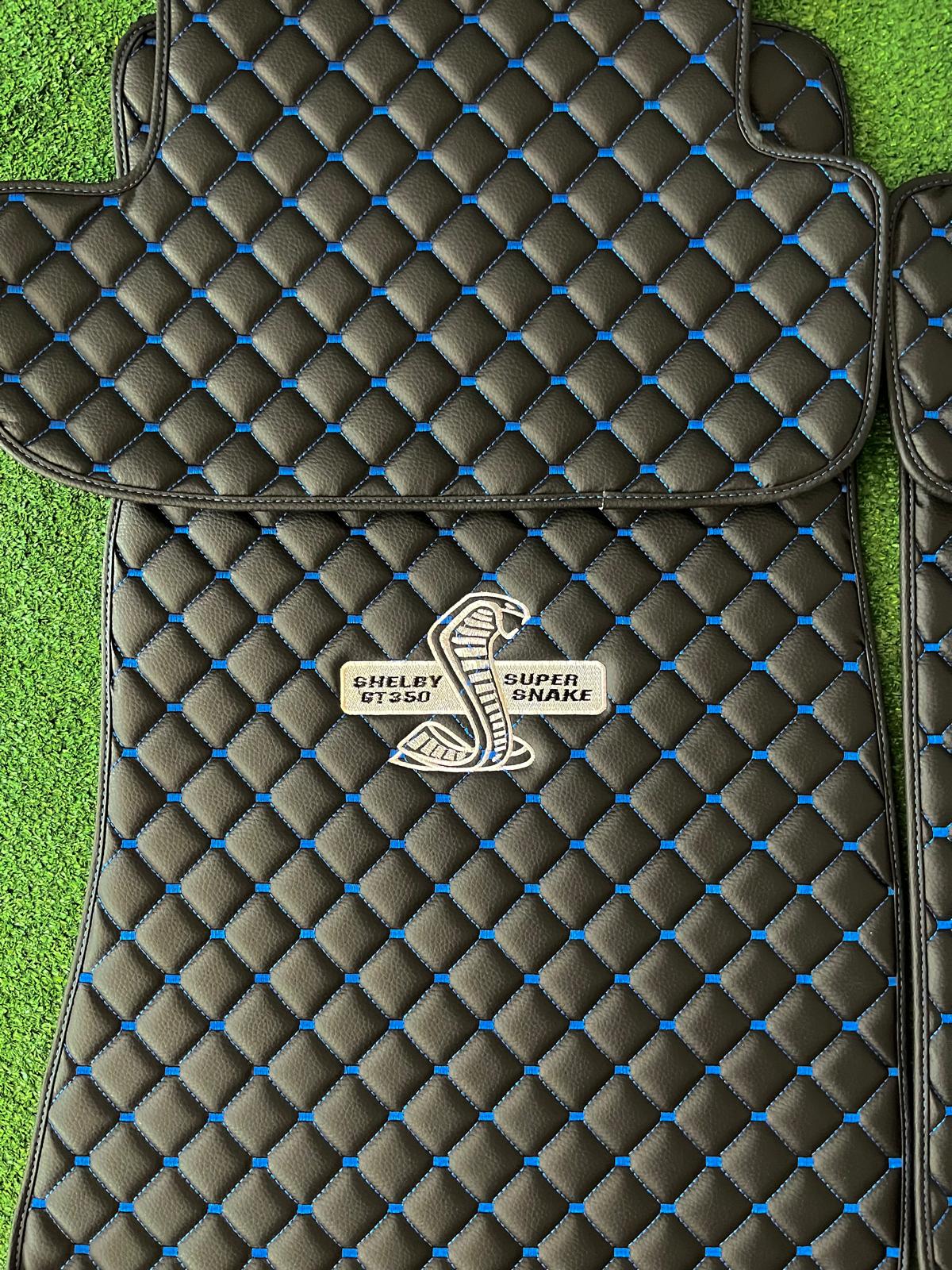 For Shelby GT350 Supersnake Car Floor Mats Custom fit Leather for all Shelby GT350 Model Waterproof Carpet Liner
