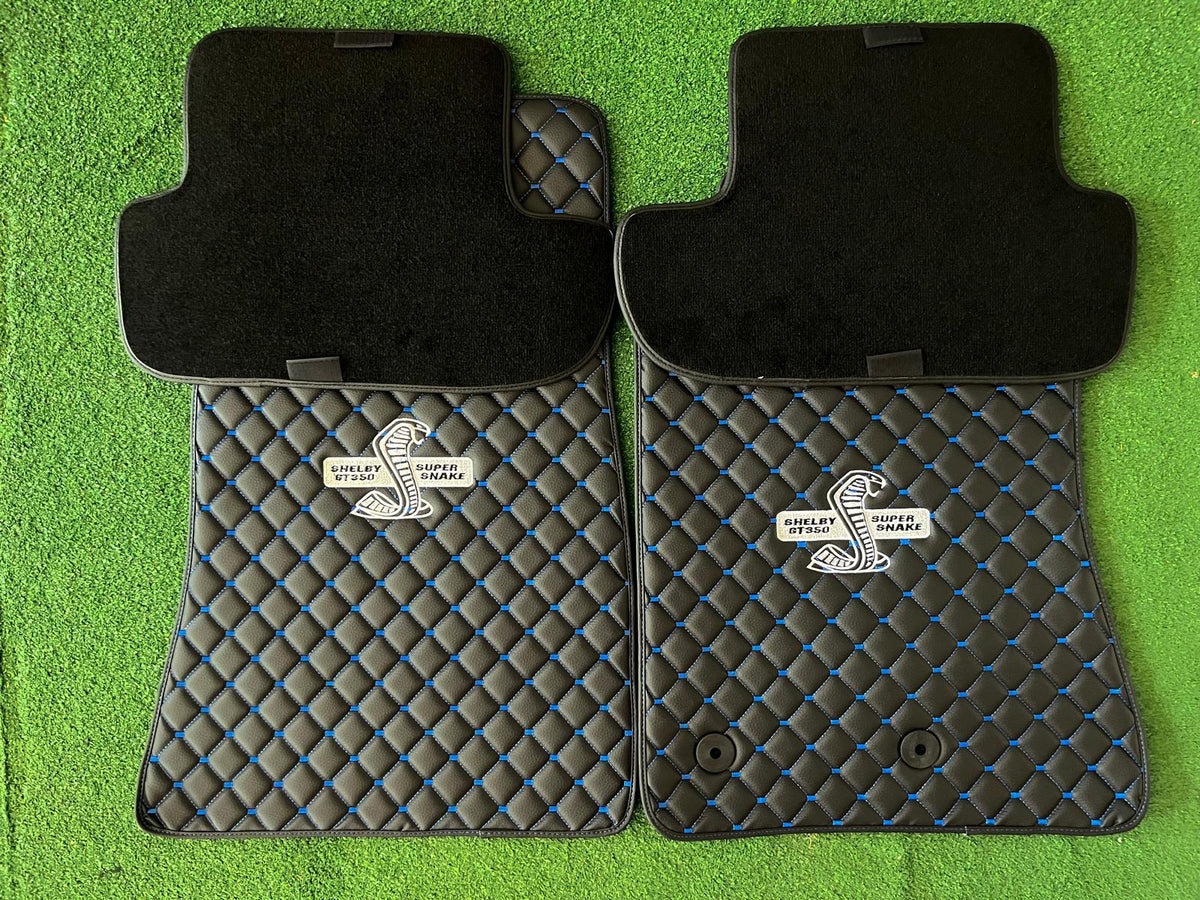 For Shelby GT350 Supersnake Car Floor Mats Custom fit Leather for all Shelby GT350 Model Waterproof Carpet Liner