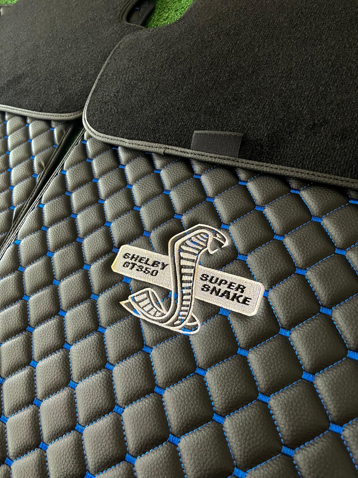 For Shelby GT350 Supersnake Car Floor Mats Custom fit Leather for all Shelby GT350 Model Waterproof Carpet Liner