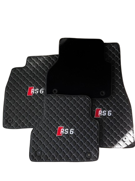 For Audi RS6 Car Floor Mats Custom fit Leather for all Audi RS6 Model Waterproof Carpet Liner