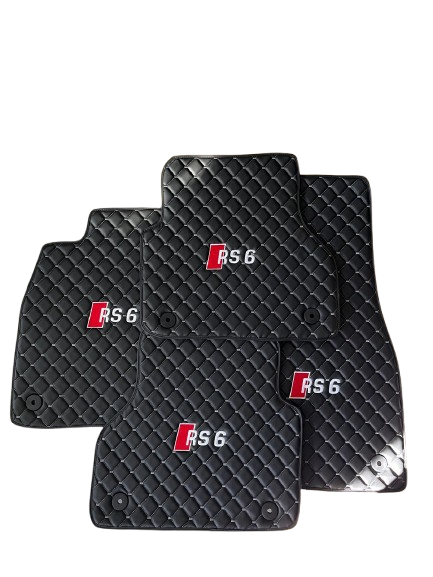 For Audi RS6 Car Floor Mats Custom fit Leather for all Audi RS6 Model Waterproof Carpet Liner
