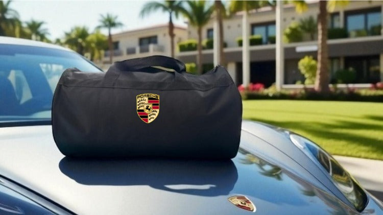 Luxury Porsche Duffle Bag with Emblem 30x50 cm