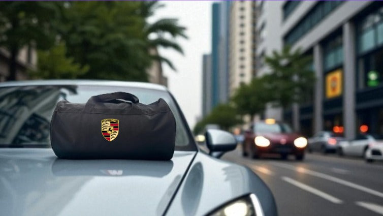 Luxury Porsche Duffle Bag with Emblem 30x50 cm