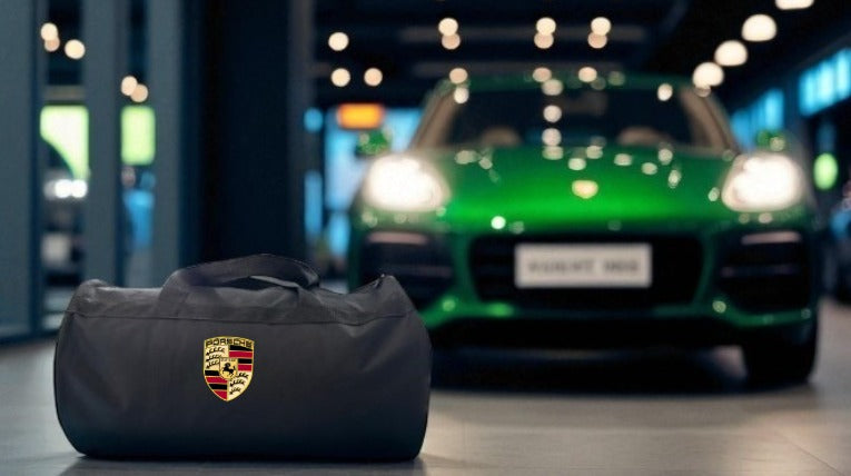 Luxury Porsche Duffle Bag with Emblem 30x50 cm