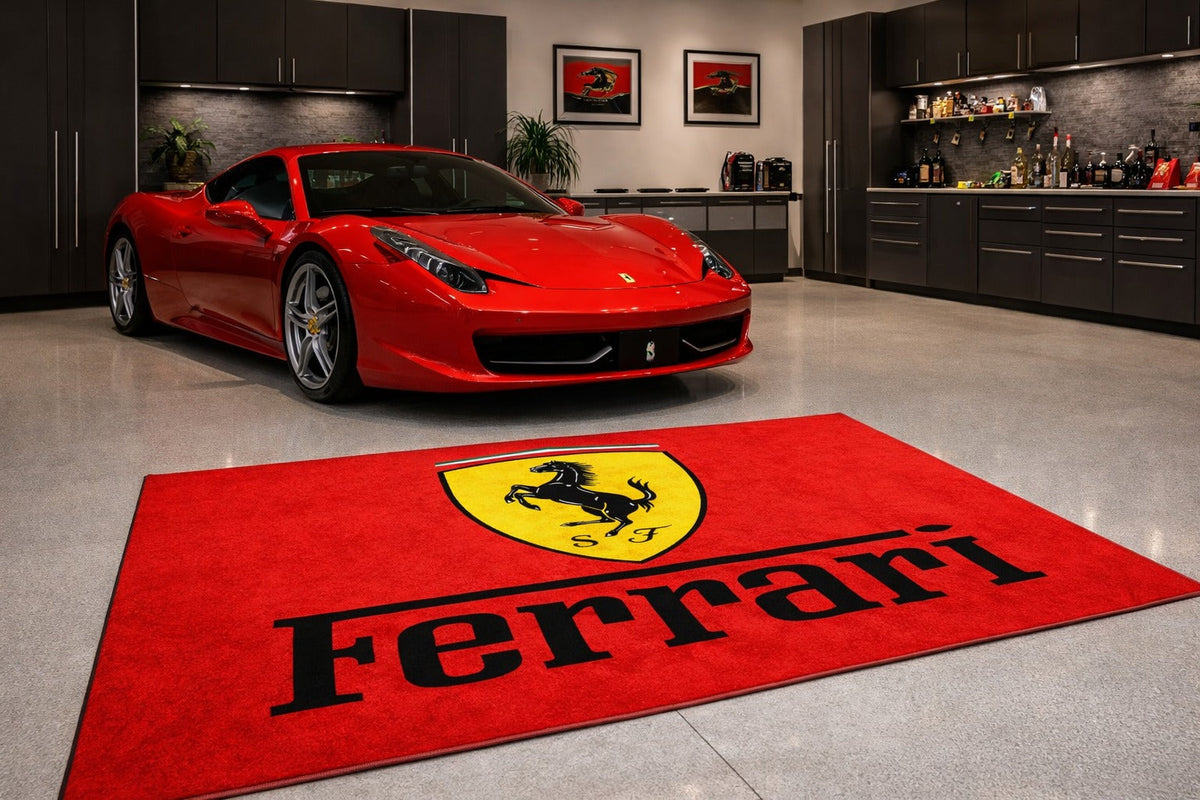 Ferrari Luxury Rug 59.1 × 86.6 inch Home, Garage & Display Carpet