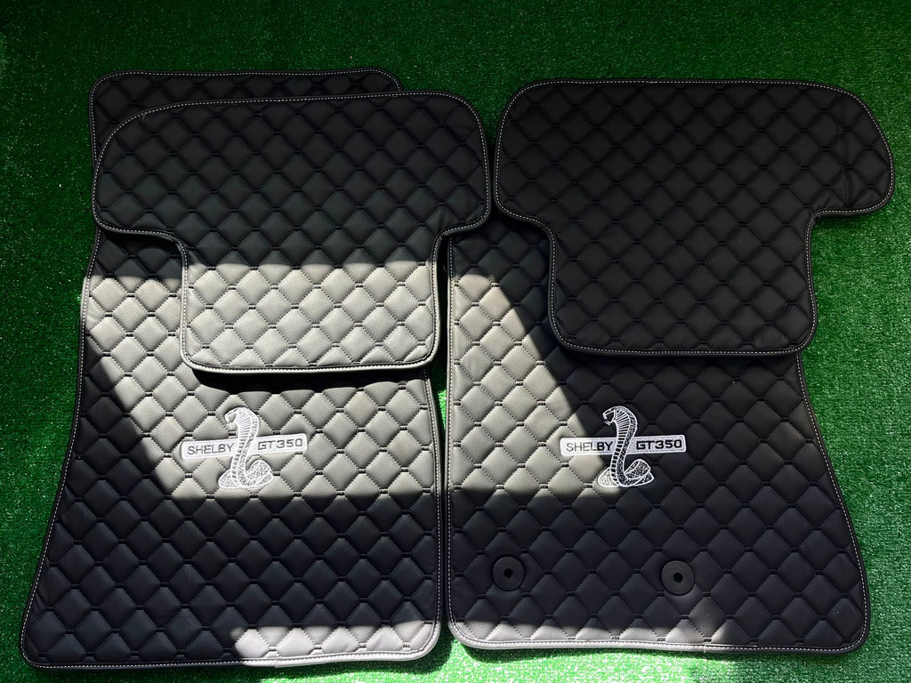 For Shelby GT350 Supersnake Car Floor Mats Custom fit Leather for all Shelby GT350 Model Waterproof Carpet Liner