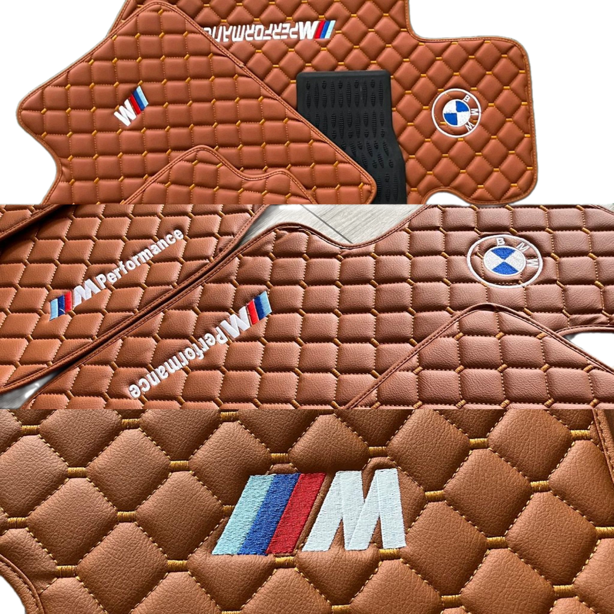 For BMW M Performance Car Floor Mats Custom fit Leather for all BMW X1-X6 Model Waterproof Carpet Liner