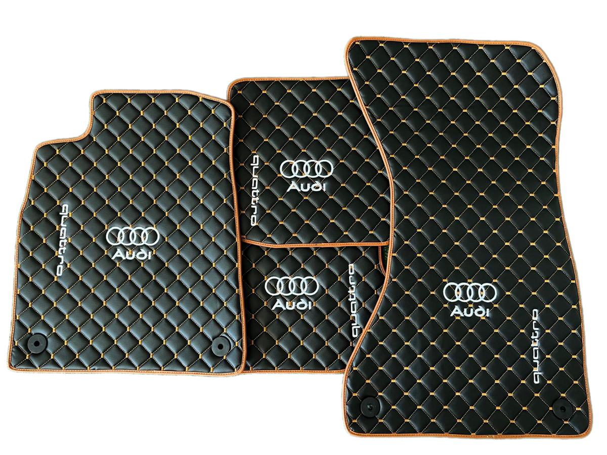 For Audi Quattro Car Floor Mats Custom fit Leather for all Audi Model Waterproof Carpet Liner