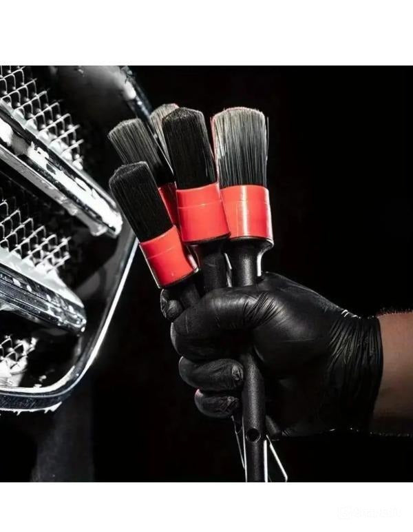 Car Detailing Brush Set – 5 Sizes – Soft Bristles – Interior & Exterior Cleaning – Perfect for Vents, Wheels & Dashboard