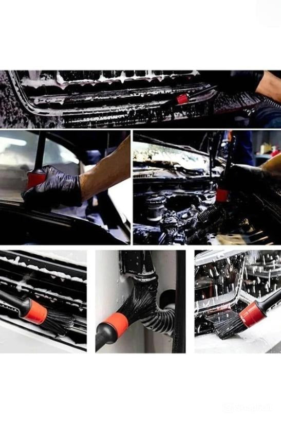 Car Detailing Brush Set – 5 Sizes – Soft Bristles – Interior & Exterior Cleaning – Perfect for Vents, Wheels & Dashboard